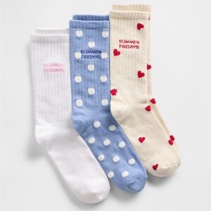 GAP x Summer Fridays logo crew sock set